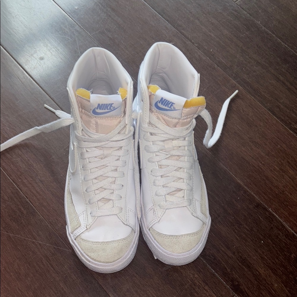 Blue & White Nike Blazer High-Top Sneakers